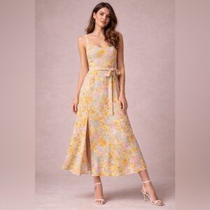 Show Me Your MuMu Pink and Orange Floral Dress.